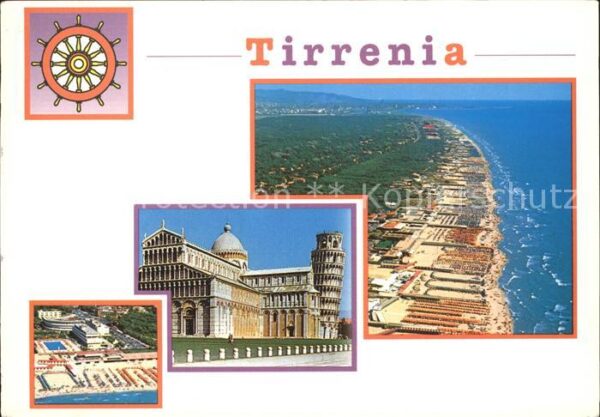 Tirrenia Strand Fliegeraufnahme Pisa Dom Schiefe