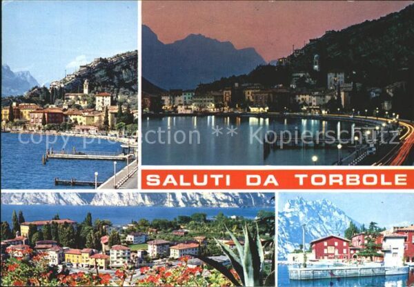 Torbole Lago di Garda Panorama Hafen Gardasee Alpen