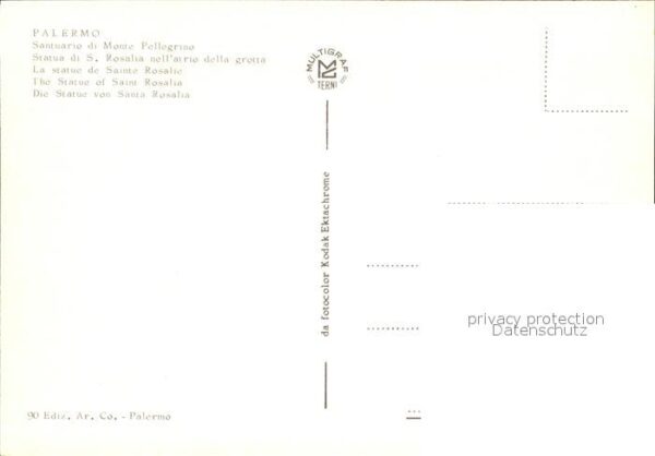 Palermo Sicilia Santuario di Monte Pelegrino Statua San – Bild 2