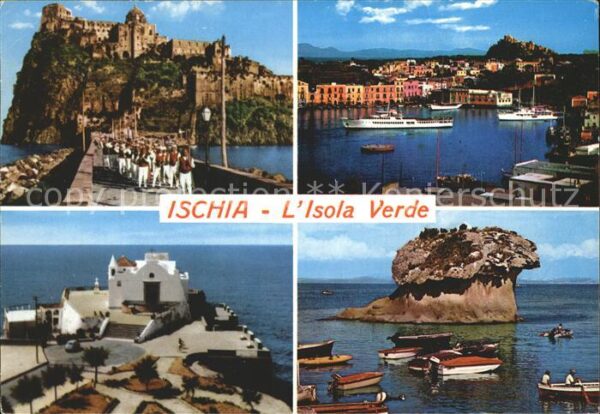 Ischia Castello Aragonese Hafen Insel Kirche
