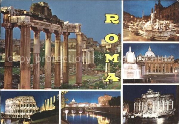 Rom Roma Sehenswürdigkeiten der Stadt bei Nacht