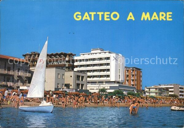 Gatteo Mare Spiaggia e alberghi Strand Segelboot Ho