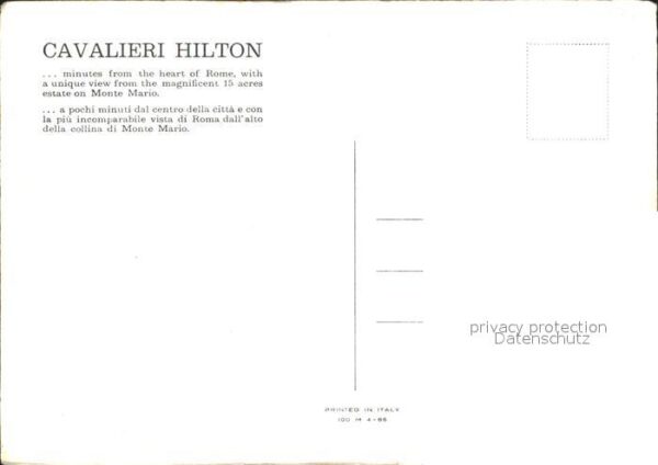 Roma Rom Cavalieri Hilton Hotel Monte Mario – Bild 2