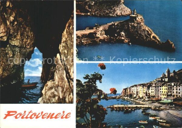 Portovenere Felsen Bucht Schloss Hafen Promenade