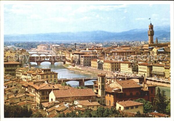 Firenze Florenz Blick über die Stadt Brücken