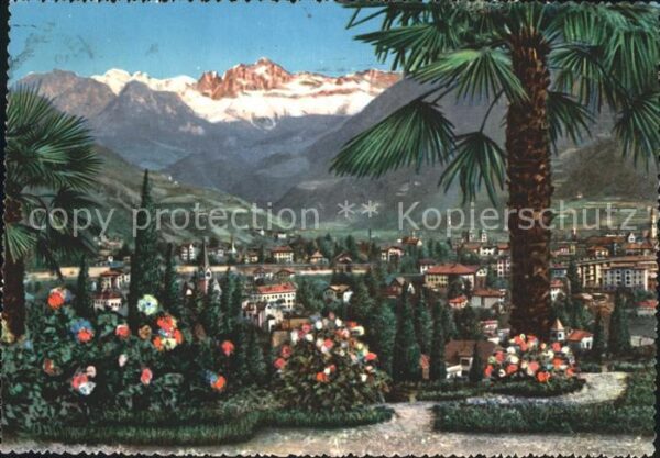 Bozen Suedtirol mit Rosengarten Dolomiten