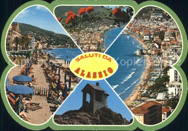 ALASSIO Savona Liguria IT Strand Kapelle Rosenbusch