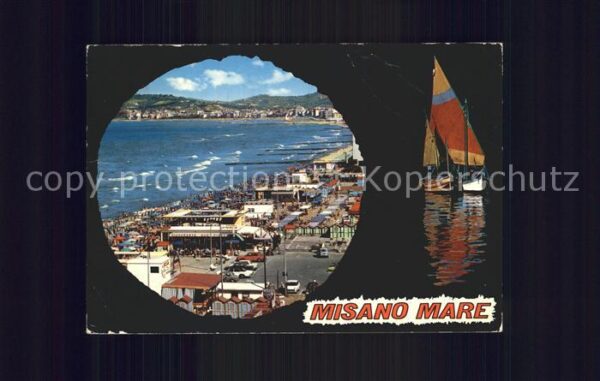 Misano Adriatico Spiaggia e Monte di Gabicce Strand Sege