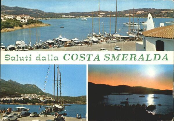 Costa Smeralda Hafen Segelschiff Bucht Abendsonne