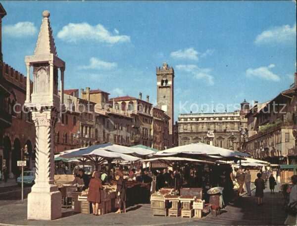 Verona Veneto Piazza Erbe Gemüsemarkt