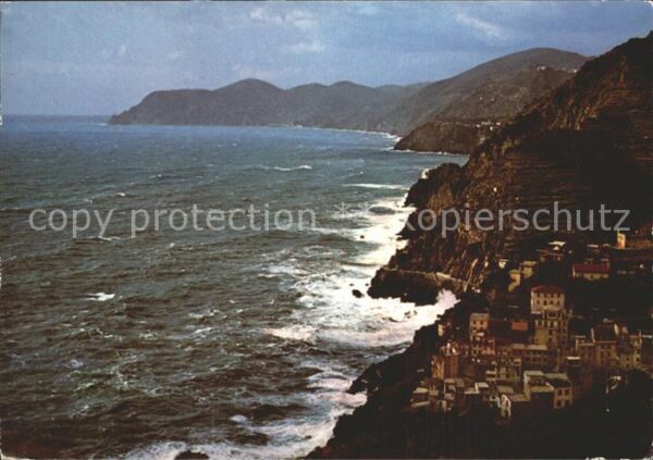 Riomaggiore Le Cinque Terre Mareggiata Rauhe See Br