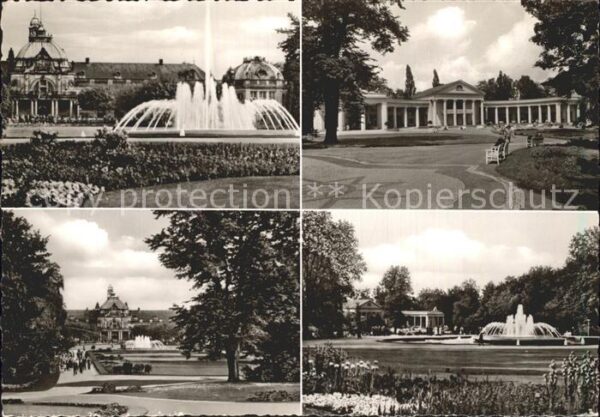 Bad Oeynhausen Kurhaus mit Leuchtfontäne Wandelhalle K