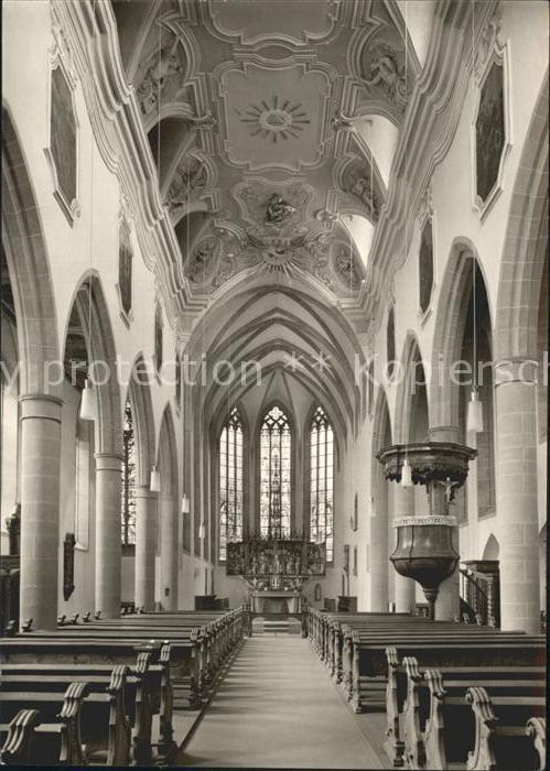 Limburg Lahn Inneres der Stadtkirche Kanzel Altar