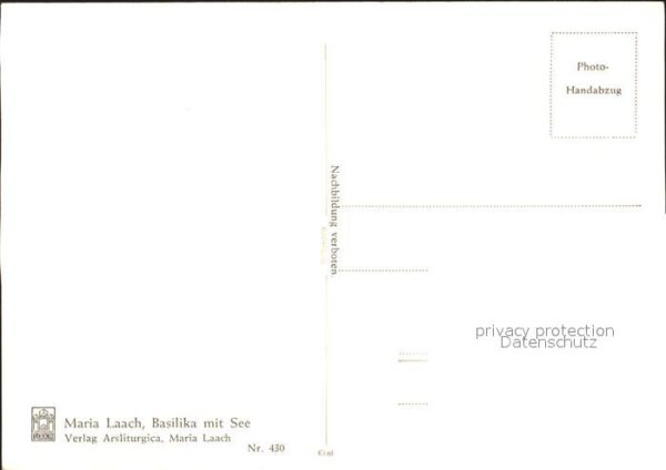 Maria Laach Glees Basilika mit See Handabzug – Bild 2