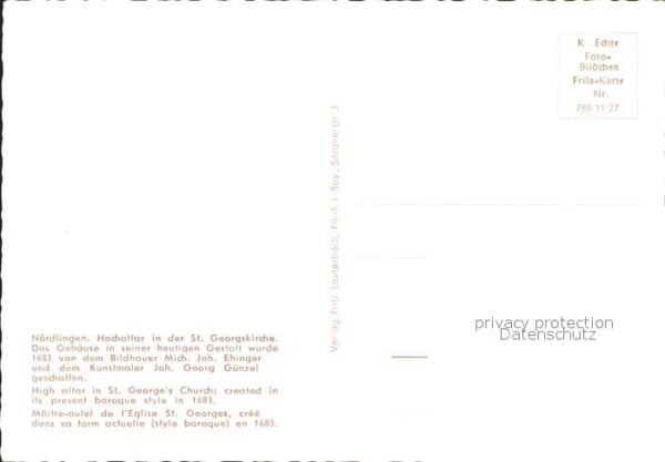 Noerdlingen St Georgskirche Hochaltar – Bild 2