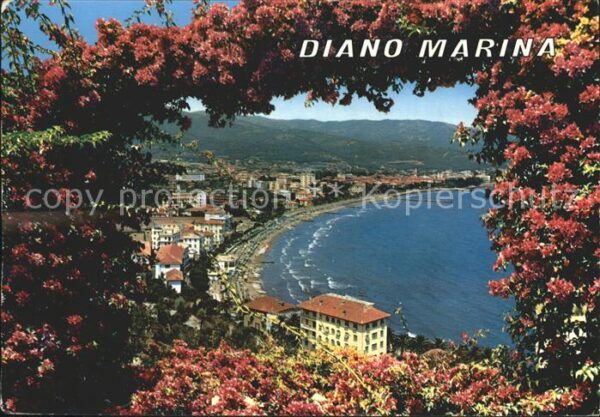 Diano Marina Panorama Golfo Küste Baumblüte