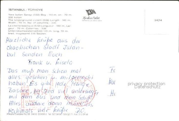 Istanbul Constantinopel Yerebatan Zisterne – Bild 2
