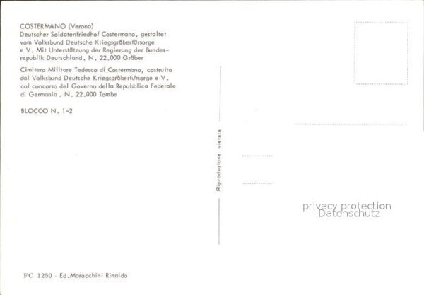 Costermano Cimitero Militare Tedesco Deutscher Sol – Bild 2