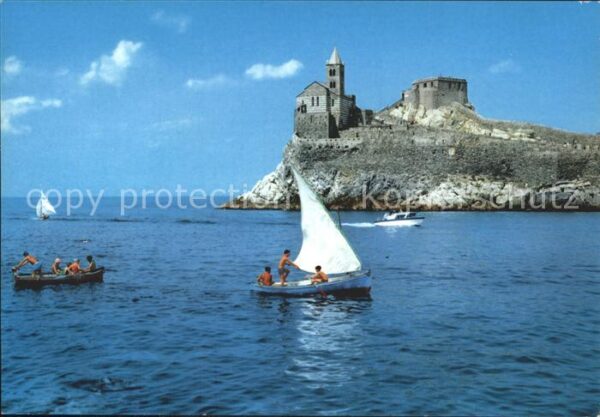 Portovenere Chiesa San Pietro Küste Kirche Boote