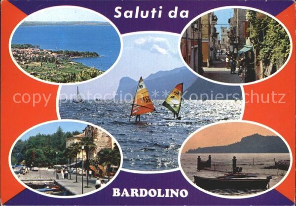Bardolino Lago di Garda Panorama Strassenpartie Uferpromenade H