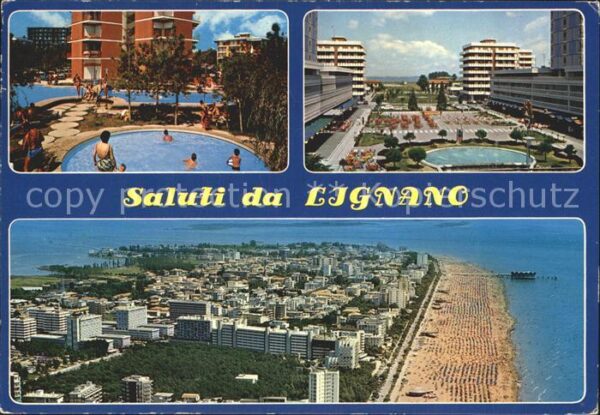 Lignano Schwimmbäder der Kondominium Kristallo