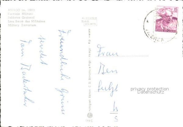 Asiago Vicenza Sacrario Militare Kriegerdenkmal Fahnen – Bild 2