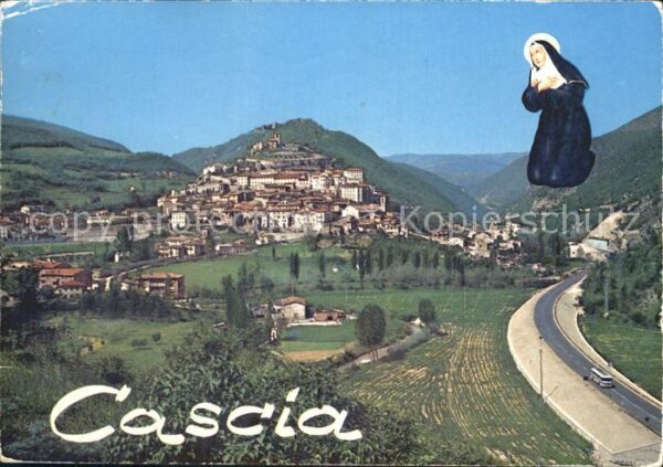 Cascia Panorama Strada per Roccaporena Santa R