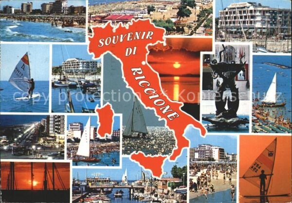 Riccione Teilansichten Urlaubsort Strand Hotels