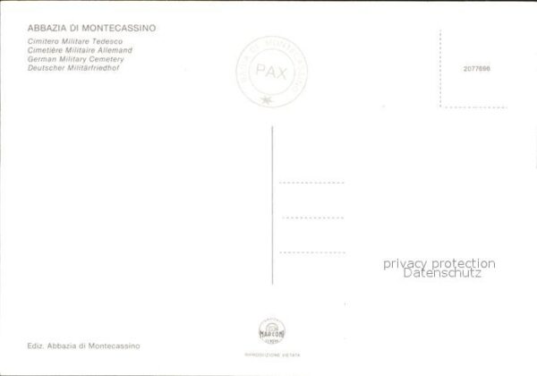 Montecassino Abazzia Cimitero Militare Tedesco Deuts – Bild 2