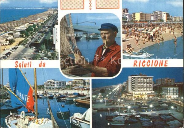 Riccione Strand Hotels Hafen Fischkutter Fischer