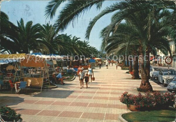 Loano Passeggiata Promenade Palmen