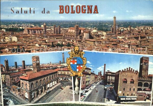 Bologna Panorama Piazza Grande Palazzo de Re En