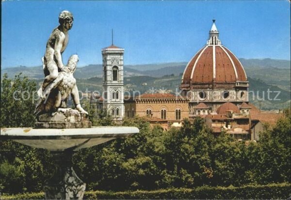 Firenze Florenz Panorama dal Giardino dei Boboli Brunne