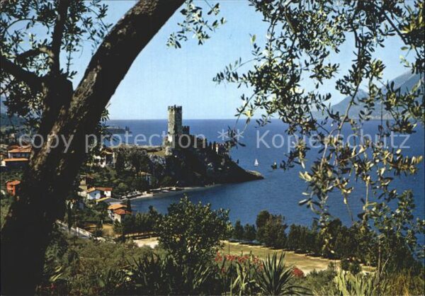 Malcesine Lago di Garda Panorama Schloss Gardasee