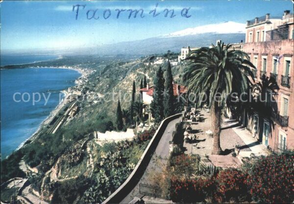 Taormina Sizilien Pensione Villa Schuler Blick zum Ätna V