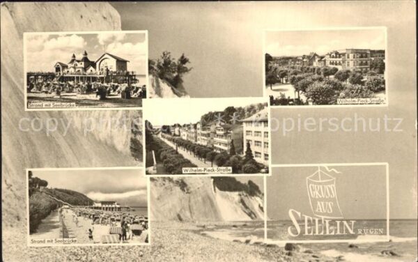 Sellin Ruegen Strand Seebrücke Wilhelm Pieck Str Stei
