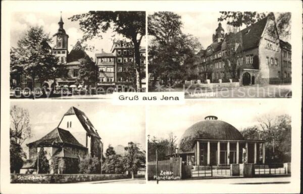 Jena Marktplatz Rathaus Universität Schiller