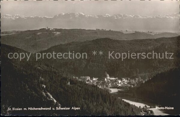 St Blasien mit Höchenschwand und Schweizer Alpen