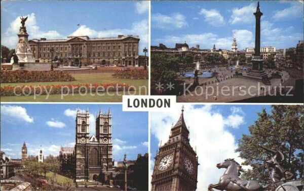 London Buckingham Palace Trafalgar Square West