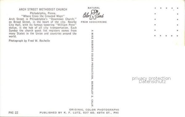 Philadelphia Pennsylvania Arch Street Methodist Church – Bild 2