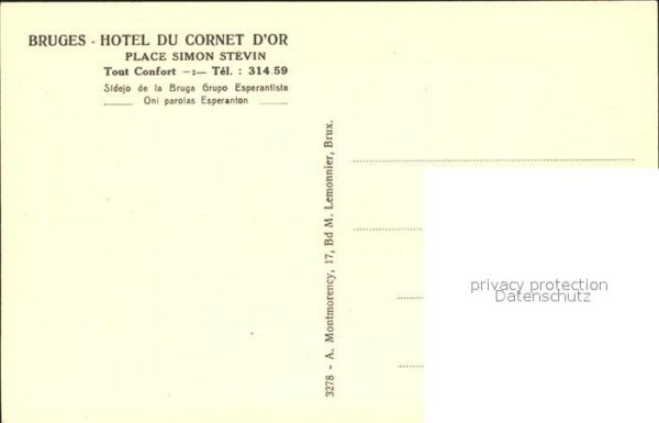 Bruges BRUGGE Belgie Hotel du Cornet d_Or – Bild 2