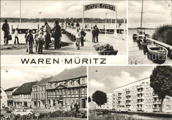 Waren Mueritz Kietz Brücke Marktplatz Neubauten
