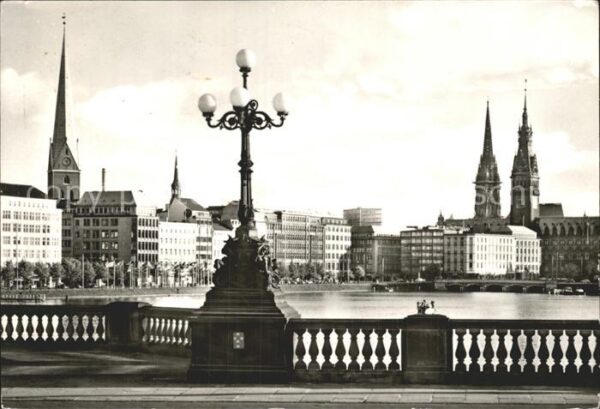 Hamburg Lombardsbrücke Innenstadt Kirchen