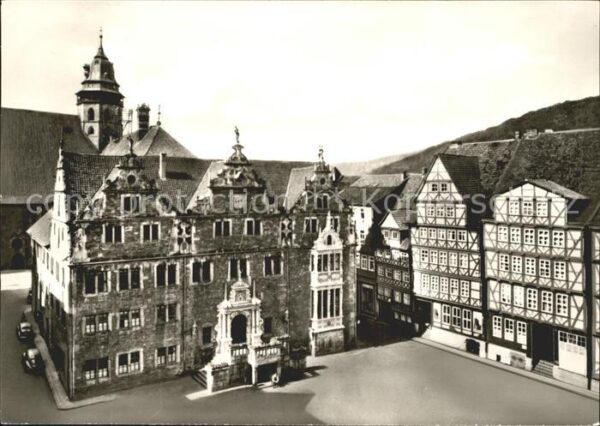 Hann. Muenden Rathaus Fachwerkhäuser St Blasiikirche