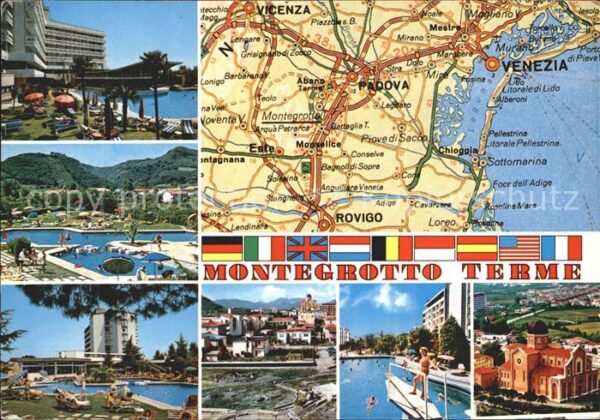 Montegrotto Terme Teilansichten Lageplan