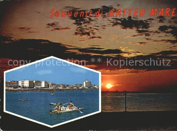 Gatteo Mare Teilansicht Sonnenuntergang