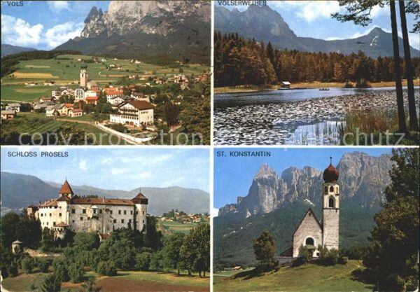 Voels Schlern Suedtirol Total Völserweiher Schloss Prosels St K