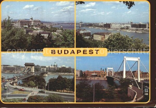 Budapest Parlamentsgebäude Donaupartie Kettenbrü
