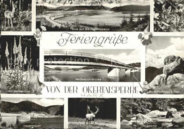 Okertalsperre mit Weisswasserbrücke Hauptmauer Okerta