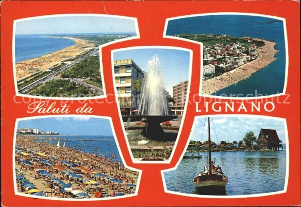 Lignano Fliegeraufnahme Strandpartien Fontäne F